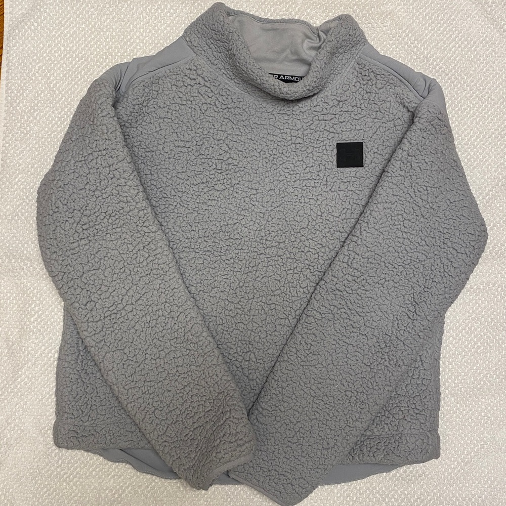 Under Armour Pullover Fleece Gray Size Small Gently Used
